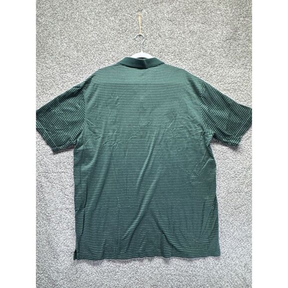 Amen Corner Master's Golf Shirt Men's XXL Green Striped 100% Pima Cotton 60's - Picture 10 of 11